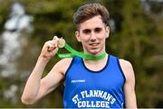 7 March 2015; Kevin Mulcaire, St Flannan's, Ennis, after  winning the Senior Boy's event at the GloHealth All Ireland Schools Cross Country Championships. Clongowes Wood College, Co. Kildare. Picture credit: Ramsey Cardy / SPORTSFILE