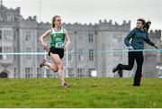 7 March 2015; Rhona Pierce, St Angelas Cork, on her way to winning the Senior Girls race at the GloHealth All Ireland Schools Cross Country Championships. Clongowes Wood College, Co. Kildare. Picture credit: Ramsey Cardy / SPORTSFILE
