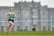 7 March 2015; Rhona Pierce, St Angelas Cork, on her way to winning the Senior Girls race at the GloHealth All Ireland Schools Cross Country Championships. Clongowes Wood College, Co. Kildare. Picture credit: Ramsey Cardy / SPORTSFILE