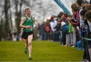 7 March 2015; Jack Moran, Colaiste Mhuire, Mullingar, during the Junior Boy's race during the GloHealth All Ireland Schools Cross Country Championships. Clongowes Wood College, Co. Kildare. Picture credit: Ramsey Cardy / SPORTSFILE