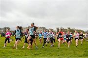 7 March 2015; A general view during the Minor Girls race at the GloHealth All Ireland Schools Cross Country Championships. Clongowes Wood College, Co. Kildare. Picture credit: Ramsey Cardy / SPORTSFILE