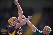 8 March 2015; David Redmond, Wexford, in action against James Ryan, Limerick. Allianz Hurling League, Division 1A, Round 3, Wexford v Limerick, Wexford Park, Wexford. Picture credit: David Maher / SPORTSFILE