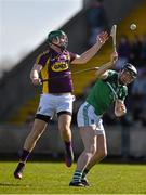 8 March 2015; Matthew O'Hanlon, Wexford, in action against Declan Hannon, Limerick. Allianz Hurling League, Division 1A, Round 3, Wexford v Limerick, Wexford Park, Wexford. Picture credit: David Maher / SPORTSFILE