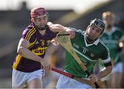 8 March 2015; Donal O'Grady, Limerick, in action against Paudie Foley, Wexford. Allianz Hurling League, Division 1A, Round 3, Wexford v Limerick, Wexford Park, Wexford. Picture credit: David Maher / SPORTSFILE