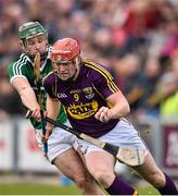8 March 2015; Diarmuid O'Keeffe, Wexford, in action against Stephen Walsh, Limerick. Allianz Hurling League, Division 1A, Round 3, Wexford v Limerick, Wexford Park, Wexford. Picture credit: David Maher / SPORTSFILE