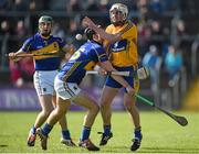 8 March 2015; Conor McGrath, Clare, in action against John McGrath, Tipperary. Allianz Hurling League, Division 1A, Round 3, Clare v Tipperary. Cusack Park, Ennis, Co. Clare. Picture credit: Diarmuid Greene / SPORTSFILE
