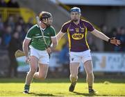 8 March 2015; James Ryan, Limerick, in action against Jack Guiney, Wexford. Allianz Hurling League, Division 1A, Round 3, Wexford v Limerick, Wexford Park, Wexford. Picture credit: David Maher / SPORTSFILE