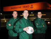 11 February 2008; At the AIB Club Championship semi-final Press Conference in Nemo Rangers clubhouse, Cork City, are from left, Nemo players, James Masters, captain Niall Geary and Martin Cronin. Nemo Rangers will take on Ballina Stephenites in the AIB Club Football Championship semi-final in Ennis on February 24th. Nemo Rangers Hurling and Football Club, South Douglas Road, Cork. Picture credit: Brendan Moran / SPORTSFILE  *** Local Caption ***