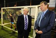 11 February 2008; Johnny Giles with John Keeling from sponsers Keelings at the launch of the new eircom League of Ireland club 'Sporting Fingal F.C'. Corduff Sports Centre, Corduff, Dublin. Photo by Sportsfile