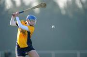 13 February 2008; Fionnual Carr, UUJ in action during the game. Camogie Ashbourne Cup Qualifier, UUJ v Garda College, Garda Social Club, Westmanstown, Clonsilla, Dublin. Picture credit: Caroline Quinn / SPORTSFILE