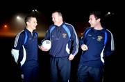 13 February 2008; At the AIB Club Championship Semi-Final Press Conference in St. Vincents clubhouse are, from left, team captain Mossy Quinn, Pat Gilroy and Kevin Golden. St.Vincents will take on Crossmaglen in the AIB Club Football Championship semi-final in Navan on February 24th. St. Vincents clubhouse, Dublin. Picture credit: Brendan Moran / SPORTSFILE