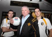 14 February 2008; At the AIB Club Championship Semi-Final Press Conference in Crossmaglen clubhouse are, from left, Oisin McConville, manager Donal Murtagh, and Aaron Kernan. Crossmaglen will take on St. Vincents in the AIB Club Football Championship Semi Final in Navan on February 24th. Crossmaglen Clubhouse, Co. Armagh. Picture credit: Oliver McVeigh / SPORTSFILE