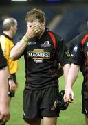 15 February 2008; Edinburgh Rugby's man of the match Ross Rennie after defeat to Munster. Magners League, Edinburgh Rugby v Munster, Murrayfield, Edinburgh, Scotland. Picture credit; Dave Gibson / SPORTSFILE