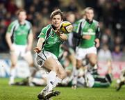 16 February 2008; Connacht's Andrew Dunne moves the ball along the Connaught line. Magners League, Ospreys v Connacht, Liberty Stadium, Swansea, Wales. Picture credit; Steve Pope / SPORTSFILE