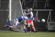 16 February 2008; Barry Gillis, Derry, in action against Brendan Quigley, Laois. Allianz National Football League, Division 1, Round 2, Laois v Derry, O'Moore Park, Portlaoise, Co. Laois. Picture credit; Pat Murphy / SPORTSFILE