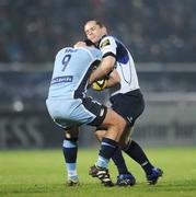 16 February 2008; Jason Spice, Cardiff Blues, and Felipe Contepomi, Leinster, tussel of the ball. Magners League, Leinster v Cardiff Blues, RDS, Ballsbridge, Dublin. Picture credit; Stephen McCarthy / SPORTSFILE