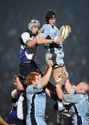 16 February 2008; Scott Morgan, Cardiff Blues, wins possession for his side in the line out against Cameron Jowitt, Leinster. Magners League, Leinster v Cardiff Blues, RDS, Ballsbridge, Dublin. Picture credit; Stephen McCarthy / SPORTSFILE
