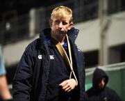 16 February 2008; Leinster's Leo Cullen leaves the pitch after the game after picking up an injury. Magners League, Leinster v Cardiff Blues, RDS, Ballsbridge, Dublin. Picture credit; Stephen McCarthy / SPORTSFILE
