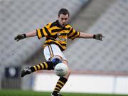 17 February 2008; Kevin Walsh, Canovee, shoots to score his side's first goal. All-Ireland Junior Club Football Championship Final, Canovee, Cork v Rock, Tyrone, Croke Park, Dublin. Picture credit; Stephen McCarthy / SPORTSFILE