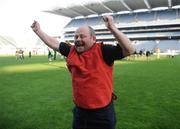 17 February 2008; Canovee manager Mickey Ring celebrates after the match. All-Ireland Junior Club Football Championship Final, Canovee, Cork v Rock, Tyrone, Croke Park, Dublin. Picture credit; Stephen McCarthy / SPORTSFILE