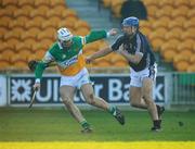 17 February 2008; Kevin Brady, Offaly, in action against Iarla Tannian, Galway. Allianz National Hurling League, Division 1B, Round 2, Offaly v Galway, O'Connor Park, Tullamore, Co. Offaly. Picture credit; Pat Murphy / SPORTSFILE *** Local Caption ***