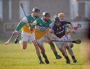 17 February 2008; Kerril Wade, Galway, in action against Derek Molloy and Daniel Currams, left, Offaly. Allianz National Hurling League, Division 1B, Round 2, Offaly v Galway, O'Connor Park, Tullamore, Co. Offaly. Picture credit; Pat Murphy / SPORTSFILE *** Local Caption ***
