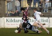 17 February 2008; Michael Meehan, Galway, goes past goalkeeper Enda Murphy and Gary White, Kildare to score a goal. Allianz National Football League, Division 1, Round 2, Kildare v Galway, St Conleth's Park, Newbridge, Co. Kildare. Picture credit; Gavin McDowell / SPORTSFILE