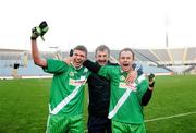 17 February 2008; Philip Lydon, Toby Bradshaw, selector, and Brian Hanly, right, Moycullen, celebrate after the match. All-Ireland Intermediate Club Football Championship Final, Moycullen, Galway v Fingal Ravens, Dublin, Croke Park, Dublin. Picture credit; Stephen McCarthy / SPORTSFILE