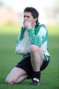 17 February 2008; A dejected Stephen Mullan, Rock, after the match. All-Ireland Junior Club Football Championship Final, Canovee, Cork v Rock, Tyrone, Croke Park, Dublin. Picture credit; Stephen McCarthy / SPORTSFILE