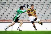 17 February 2008; Pat Dunlea, Canovee, in action against Peter Girvan, Rock. All-Ireland Junior Club Football Championship Final, Canovee, Cork v Rock, Tyrone, Croke Park, Dublin. Picture credit; Stephen McCarthy / SPORTSFILE
