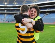 17 February 2008; Canovee trainer Johnny Ring and Brian O'Donoghue celebrate after the game. All-Ireland Junior Club Football Championship Final, Canovee, Cork v Rock, Tyrone, Croke Park, Dublin. Picture credit; Stephen McCarthy / SPORTSFILE