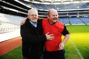 17 February 2008; Canovee manager Mickey Ring is congratulated by Vice-Chairman John Barry Murphy after the game. All-Ireland Junior Club Football Championship Final, Canovee, Cork v Rock, Tyrone, Croke Park, Dublin. Picture credit; Stephen McCarthy / SPORTSFILE *** Local Caption *** john barry murphy, vice