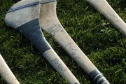 17 February 2008; Galway's Alan Kerins spare hurleys. Allianz National Hurling League, Division 1B, Round 2, Offaly v Galway, O'Connor Park, Tullamore, Co. Offaly. Picture credit; Pat Murphy / SPORTSFILE *** Local Caption ***