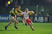 16 February 2008; Colm McCullagh, Tyrone, in action against Seamus Scanlon, Kerry. Allianz National Football League, Division 1, Round 2, Kerry v Tyrone, Austin Stack Park, Tralee, Co. Kerry. Picture credit; Brendan Moran / SPORTSFILE