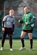 19 February 2008; Peter Stringer, left, and Johnny O'Connor during squad training. Ireland rugby squad training, Belfield, UCD, Dublin Picture credit; Brendan Moran / SPORTSFILE