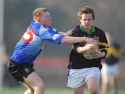 19 February 2008; Eoin Kelly, Colaiste Eanna, in action against Jamie Quinn, Old Bawn. Dublin Schools Senior Football B Semi-Final, Old Bawn Community School v Colaiste Eanna, UCD, Belfield, Dublin. Picture credit; Stephen McCarthy / SPORTSFILE