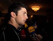 19 February 2008; Ireland's Rob Kearney speaking to journalists at a press conference. Ireland Rugby Press Conference, Fitzpatrick's Killiney Castle Hotel, Co. Dublin. Picture credit; Paul Mohan / SPORTSFILE