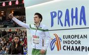 8 March 2015; Ireland's Mark English after his Men's 800m Final event, where he finished in second position with a time of 1:47.20. European Indoor Athletics Championships 2015, Day 4, Prague, Czech Republic. Picture credit: Pat Murphy / SPORTSFILE