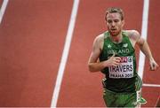 8 March 2015; Ireland's John Travers in action during his Men's 1500m Final event, where he finished in 7th position with a time of 3:41.50. European Indoor Athletics Championships 2015, Day 4, Prague, Czech Republic. Picture credit: Pat Murphy / SPORTSFILE