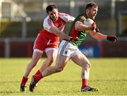 8 March 2015; Seamus O'Shea, Mayo, in action against Mark Lynch, Derry. Allianz Football League, Division 1, Round 4, Derry v Mayo, Celtic Park, Derry. Photo by Sportsfile