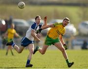 8 March 2015; Karl O'Connell, Monaghan, in action against Christy Toye, Donegal. Allianz Football League, Division 1, Round 4, Donegal v Monaghan, O’Donnell Park, Letterkenny, Co. Donegal. Picture credit: Oliver McVeigh / SPORTSFILE