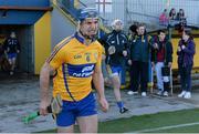 8 March 2015; Conor Ryan, Clare, makes his way out for the start of the game. Allianz Hurling League, Division 1A, Round 3, Clare v Tipperary. Cusack Park, Ennis, Co. Clare. Picture credit: Diarmuid Greene / SPORTSFILE