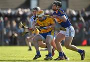 8 March 2015; Conor McGrath, Clare, in action against Tipperary's Conor O'Mahony and goalkeeper Darren Gleeson. Allianz Hurling League, Division 1A, Round 3, Clare v Tipperary. Cusack Park, Ennis, Co. Clare. Picture credit: Diarmuid Greene / SPORTSFILE