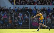 8 March 2015; Colin Ryan, Clare, strikes a free. Allianz Hurling League, Division 1A, Round 3, Clare v Tipperary. Cusack Park, Ennis, Co. Clare. Picture credit: Diarmuid Greene / SPORTSFILE