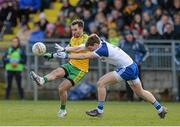8 March 2015; Karl Lacey, Donegal, in action against Darren Hughes, Monaghan. Allianz Football League, Division 1, Round 4, Donegal v Monaghan, O’Donnell Park, Letterkenny, Co. Donegal. Picture credit: Oliver McVeigh / SPORTSFILE