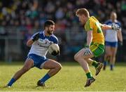 8 March 2015; Neil McAdam, Monaghan, in action against Daniel McLaughlin, Donegal. Allianz Football League, Division 1, Round 4, Donegal v Monaghan, O’Donnell Park, Letterkenny, Co. Donegal. Picture credit: Oliver McVeigh / SPORTSFILE