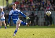 8 March 2015; Rory Beggan, Monaghan, scoring a free. Allianz Football League, Division 1, Round 4, Donegal v Monaghan, O’Donnell Park, Letterkenny, Co. Donegal. Picture credit: Oliver McVeigh / SPORTSFILE