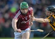 8 March 2015; Greg Lally, Galway, in action against Mathew Ruth, Kilkenny. Allianz Hurling League, Division 1A, Round 3, Galway v Kilkenny, Pearse Stadium, Galway. Picture credit: Ray Ryan / SPORTSFILE