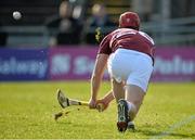 8 March 2015; Joe Canning, Galway, point's a sideline ball. Allianz Hurling League, Division 1A, Round 3, Galway v Kilkenny, Pearse Stadium, Galway. Picture credit: Ray Ryan / SPORTSFILE