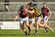 8 March 2015; David Collins, Galway, in action against Mathew Ruth, Kilkenny. Allianz Hurling League, Division 1A, Round 3, Galway v Kilkenny, Pearse Stadium, Galway. Picture credit: Ray Ryan / SPORTSFILE